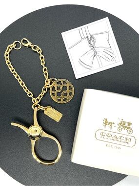 COACH Gold Glove And Key Holder Bag Charm